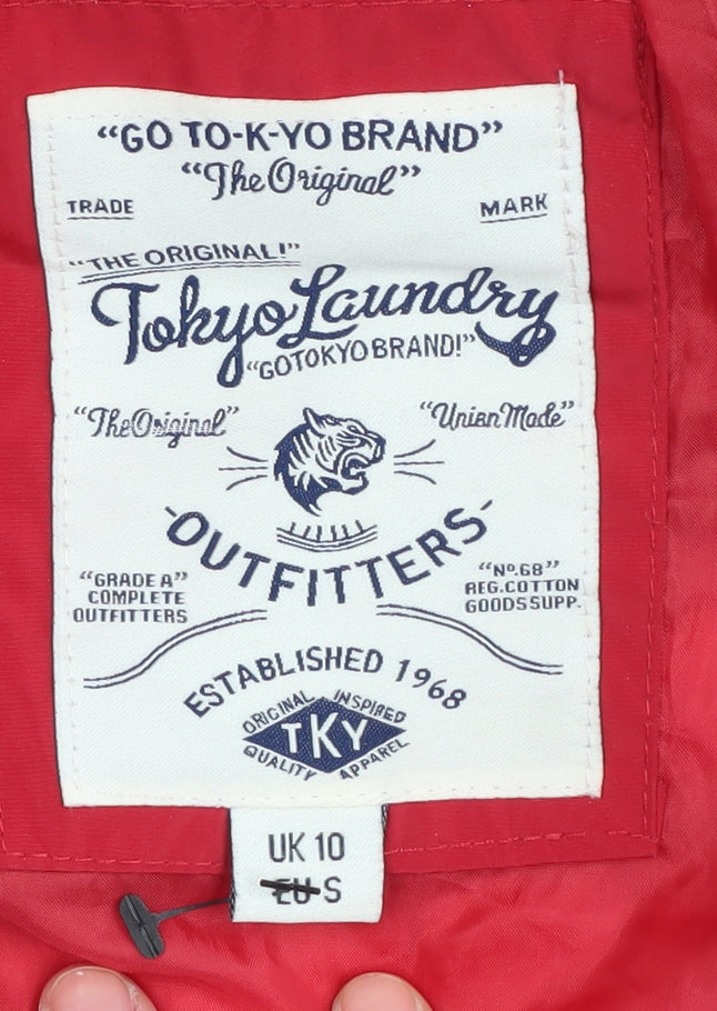 Tokyo Laundry Women's Red Puffer Jacket Size 10