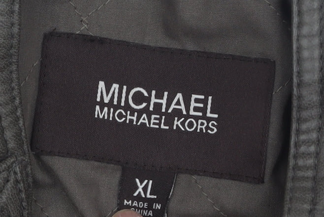 Michael Kors Men's Black Biker Jacket XL