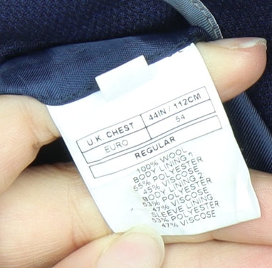 DKNY Men's Blue Suit Jacket 44 Chest Regular Fit