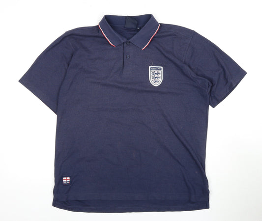 Admiral Men's Blue Polo Shirt - Medium Sports Football