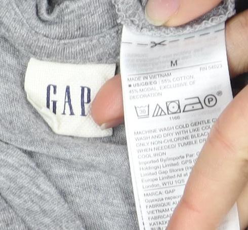 GAP Women’s Grey Tank Top M Sleeveless Crochet Accent