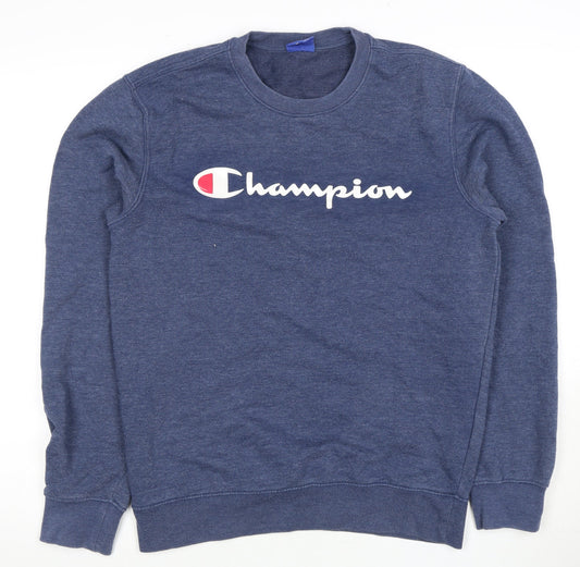 Mens UK M Regular Champion Blue Pullover Sweatshirt