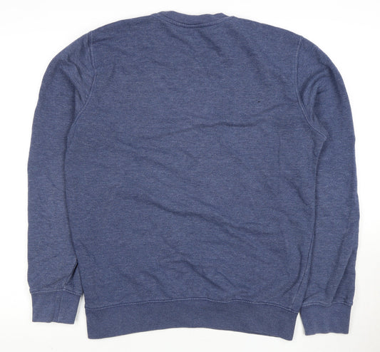 Champion Men's Blue Logo Sweatshirt - Medium