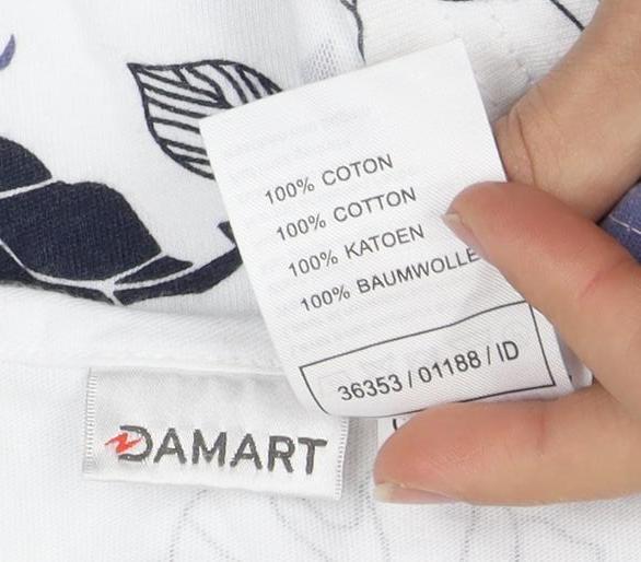 Damart Women's Multicoloured Floral T-Shirt, Size S