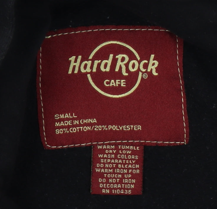 Hard Rock Cafe Men's Black Pullover Hoodie Small