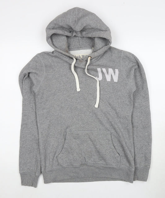 Jack Wills Grey Hoodie Unisex Size 10 Pullover Casual