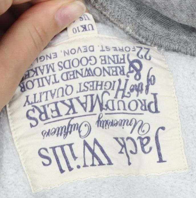 Jack Wills Grey Hoodie Unisex Size 10 Pullover Casual