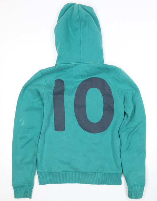 Jack Wills Women's Green Pullover Hoodie Size 10