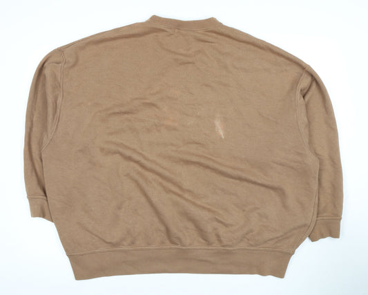 Nike Men's Brown Sweatshirt M Logo Crew Neck