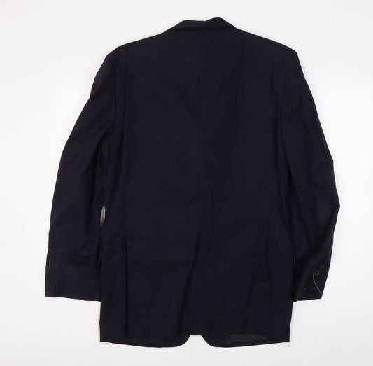 T.M.Lewin Men's Blue Wool Blazer 38R Formal