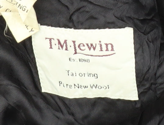 T.M.Lewin Men's Blue Wool Blazer 38R Formal