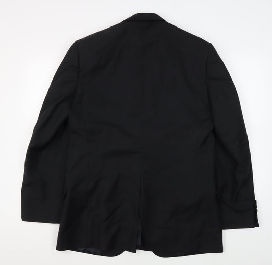 Jaeger Men's Black 40S Blazer, Formal Single-Breasted