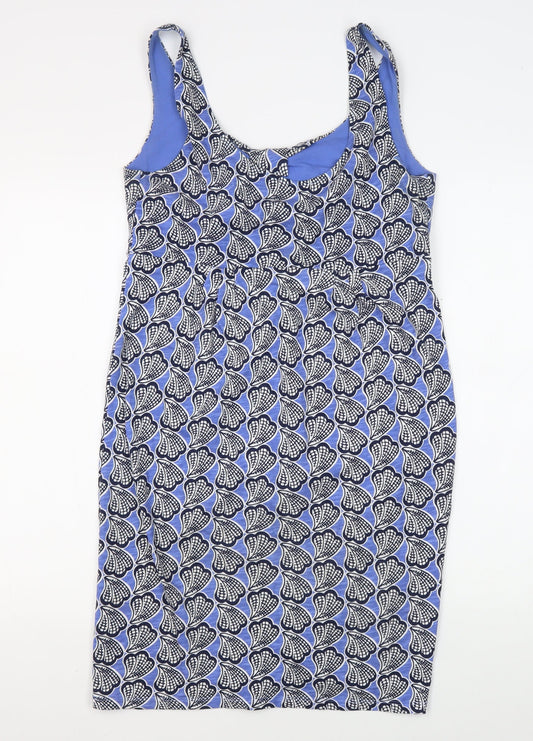 Boden Women's Blue Geometric Sleeveless Dress Size 6