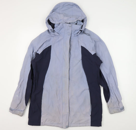 Peter Storm Women's Blue Hooded Anorak Jacket Size 12