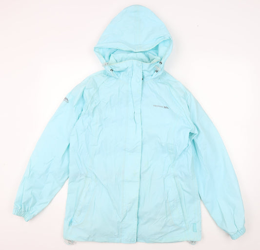 Trespass Women's Blue Waterproof Rain Jacket, Size 12