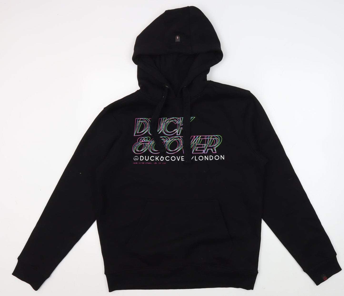 Duck and Cover Men's Black Pullover Hoodie L