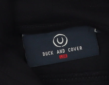 Duck and Cover Men's Black Pullover Hoodie L