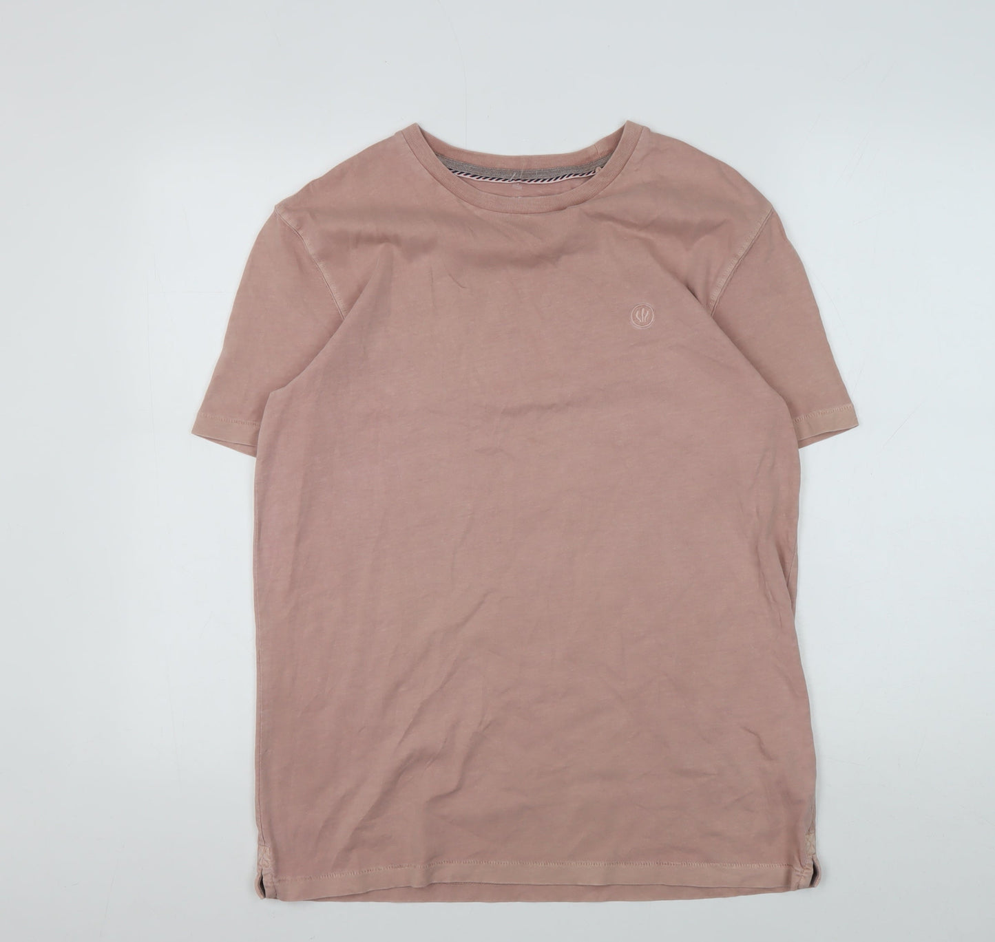FatFace Men's Pink Cotton Crew Neck T-Shirt M