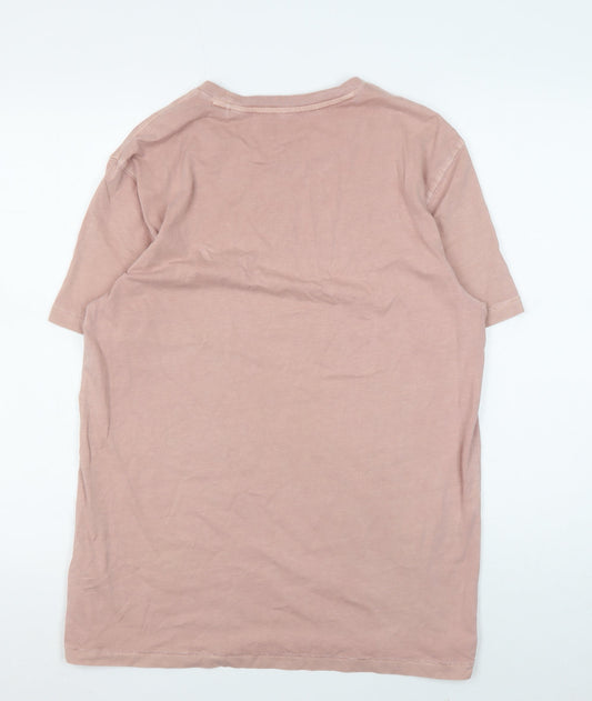 FatFace Men's Pink Cotton Crew Neck T-Shirt M