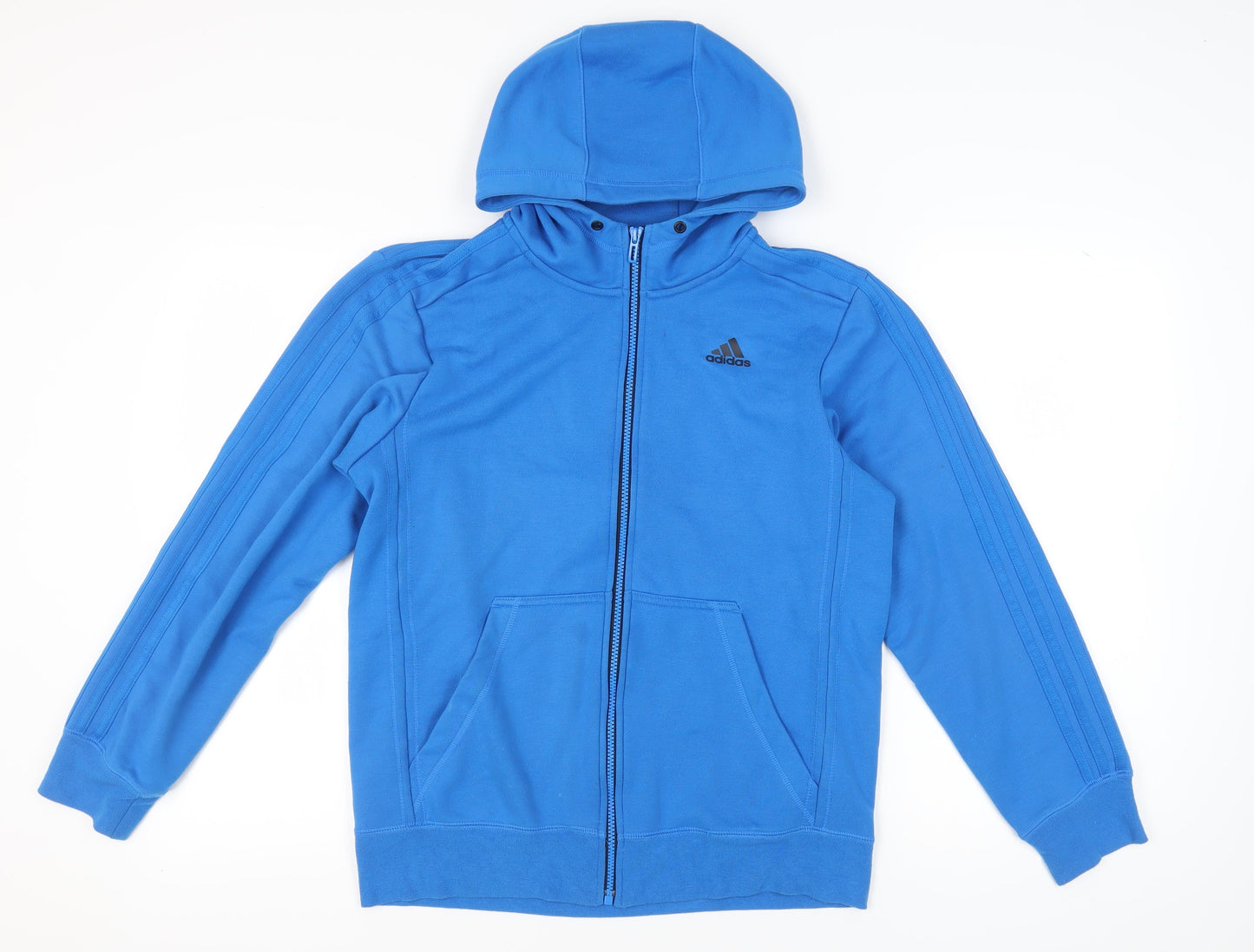 Adidas Men's Blue Full Zip Hoodie, Size M