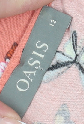 Oasis Women's Multicoloured Floral Tunic Blouse Size 12