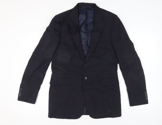 Jaeger Men's Blue 38L Striped Blazer