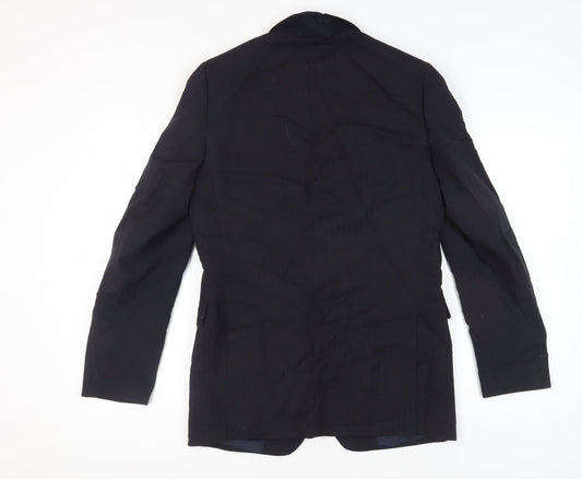 Jaeger Men's Blue 38L Striped Blazer