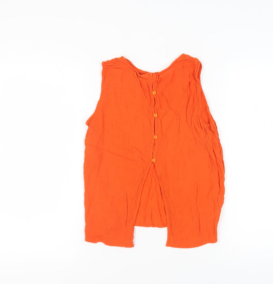 Womens UK Size L VERO MODA Orange Blouse
