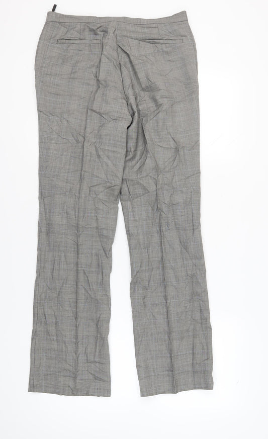L.K. Bennett Women's Grey Check Dress Pants Size 10