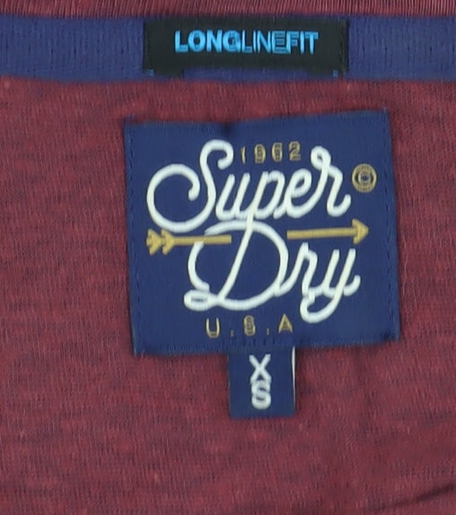 Superdry Womens Red XS Jersey T-Shirt with Print