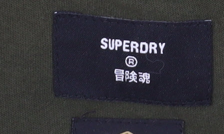 Superdry Women's Green Skull T-Shirt, Size 12, Cotton