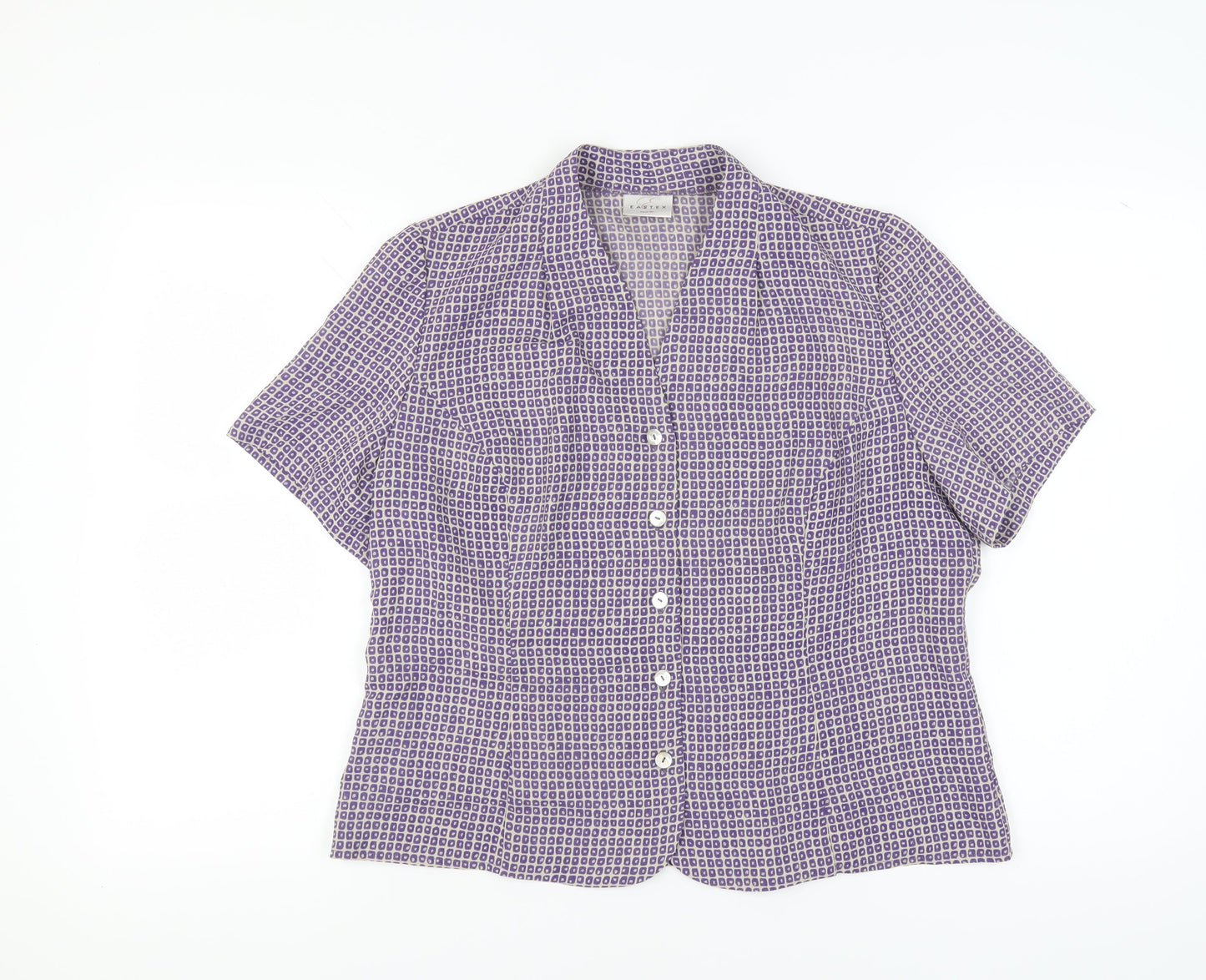 Eastex Women's Purple Geometric Blouse Size 16
