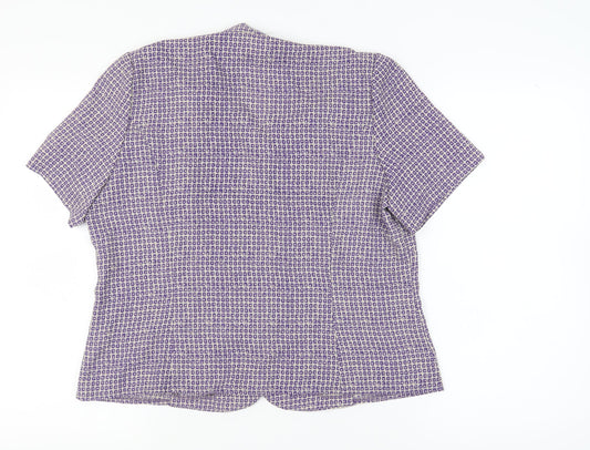 Eastex Women's Purple Geometric Blouse Size 16