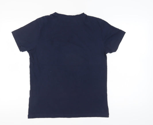 Coca-Cola Men's Blue M Christmas Graphic T-Shirt