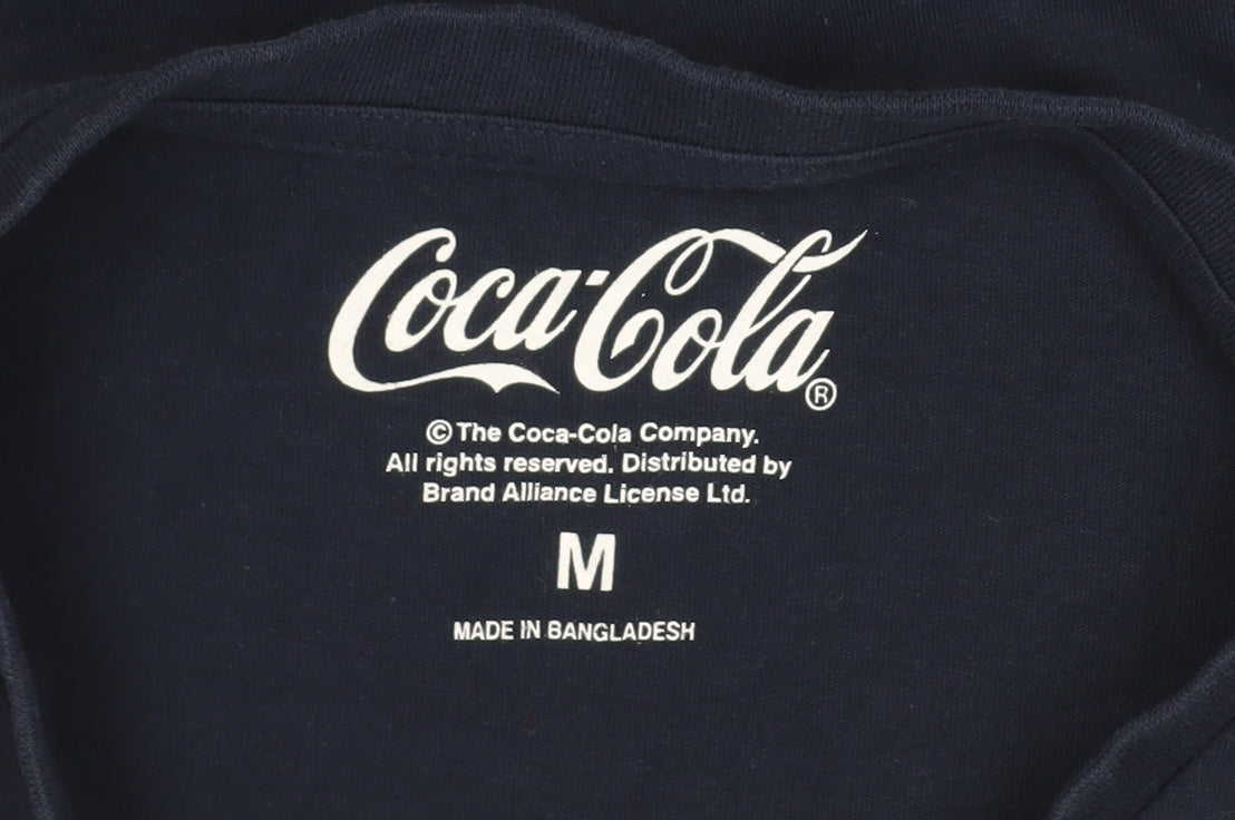Coca-Cola Men's Blue M Christmas Graphic T-Shirt