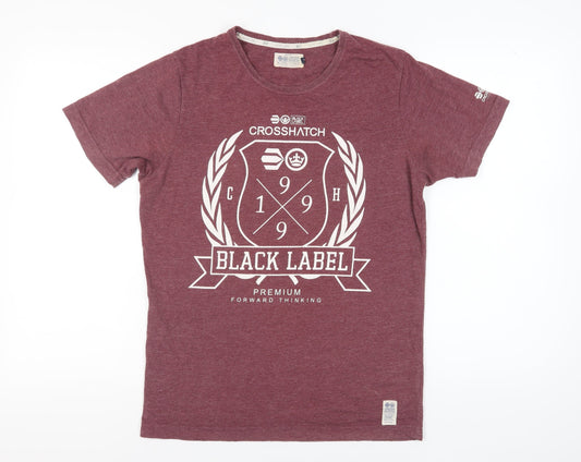 Crosshatch Men's Red Graphic Print T-Shirt Size S