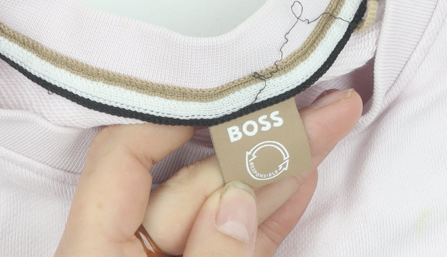 BOSS Women's Pink Pullover Sweatshirt, Size M, Casual Wear