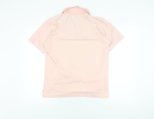 Lacoste Men's Pink Cotton Polo Shirt Size S