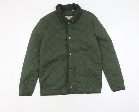 Womens UK Size S Regular Jack Wills Green Nylon Jacket