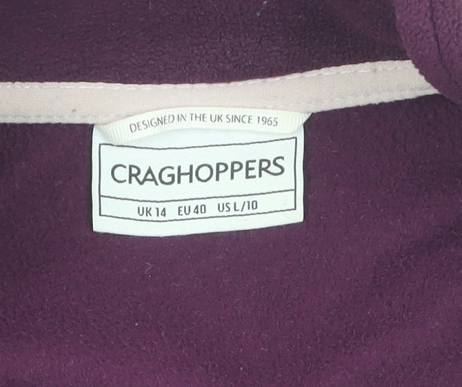 Craghoppers Women's Purple Fleece Jacket Size 14