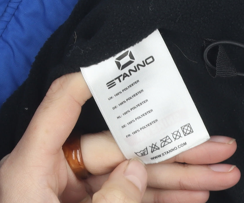 Additional view of Stanno boys’ blue school jacket, size 152, with zipped pockets