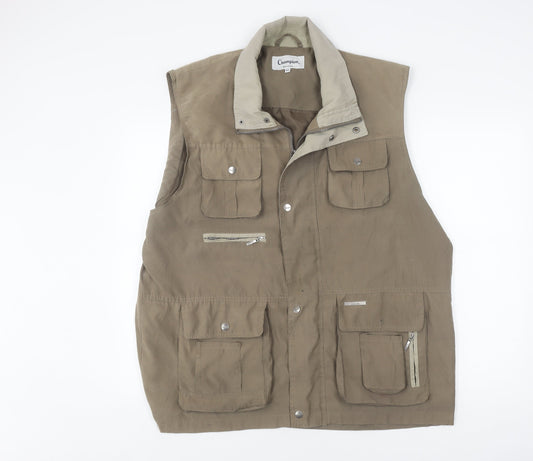 Champion XL Brown Men's Waistcoat with Pockets