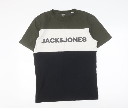 Mens UK Size L JACK & JONES Multicoloured Cotton T-Shirt
