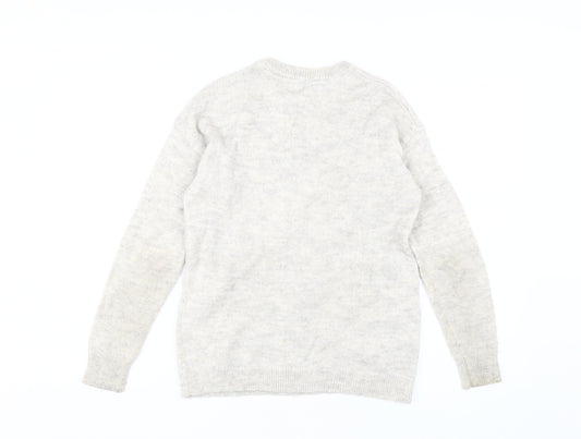 White Stuff Women's Ivory Polka Dot Pullover Jumper XS