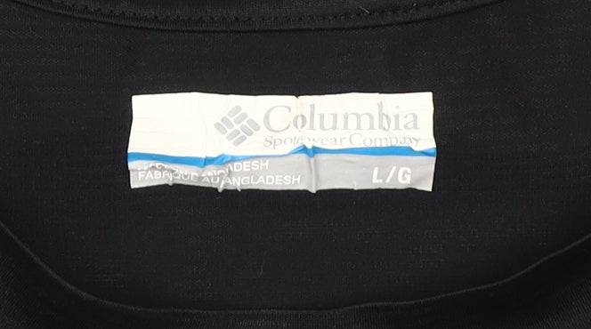 Columbia Men's Black T-Shirt L Moisture Wicking Sports