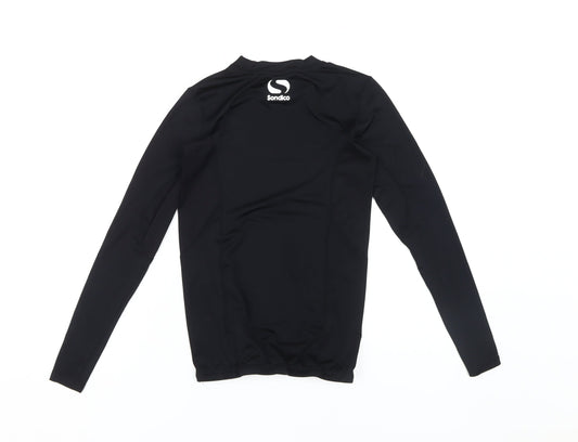 Sondico Boys' Black Football T-Shirt Long Sleeve 13 Years