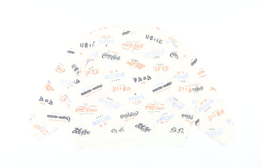 Coca-Cola Unisex White Sweatshirt 2XL Casual Pullover