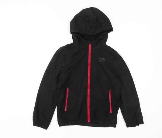 Lee Cooper Boys Black Windbreaker Jacket 13 Years