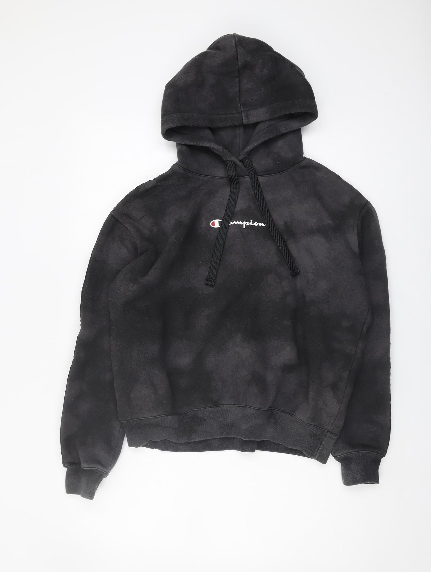 Champion Black Pullover Hoodie Unisex Medium