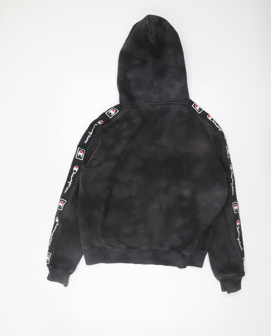 Champion Black Pullover Hoodie Unisex Medium